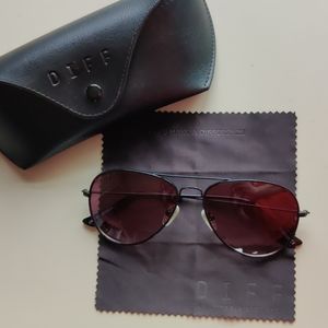 Diff black aviators